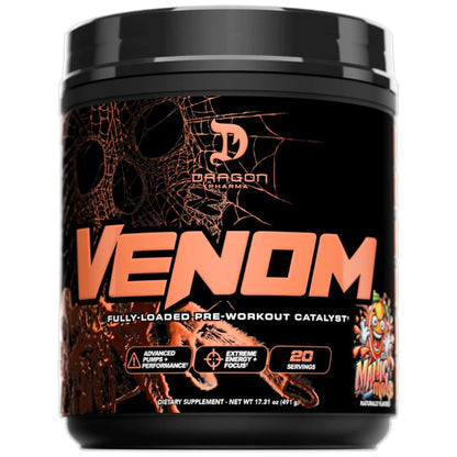 Dragon Pharma Venom Fully-Loaded Pre-Workout Catalyst 20 Servicios