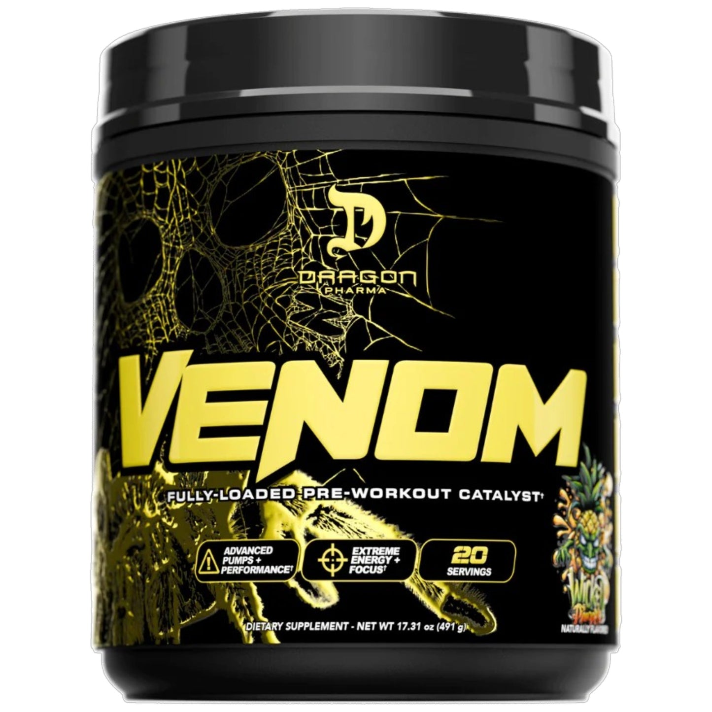 Dragon Pharma Venom Fully-Loaded Pre-Workout Catalyst 20 Servicios