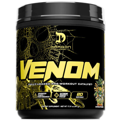 Dragon Pharma Venom Fully-Loaded Pre-Workout Catalyst 20 Servicios