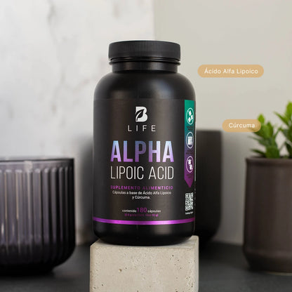 B Life Alpha Lipoic Acid | Ácido Alfa Lipoico 180 Capsulas