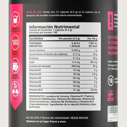 B Life B Yeast Blend | Complejo B 180 Capsulas