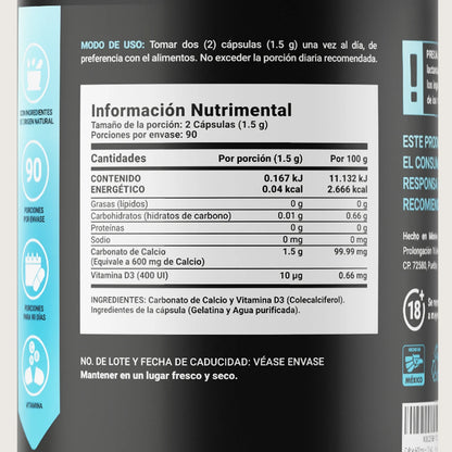 B Life Calcium & D3 Calcio con Vitamina D3 180 Capsulas