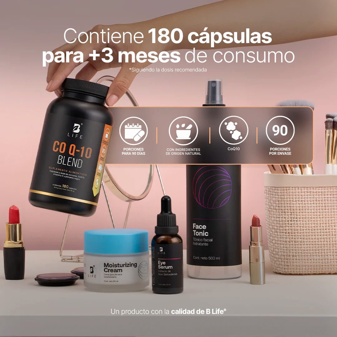 B Life Co Q-10 Blend Combinación Avanzada de Coenzima Q10 180 Capsulas