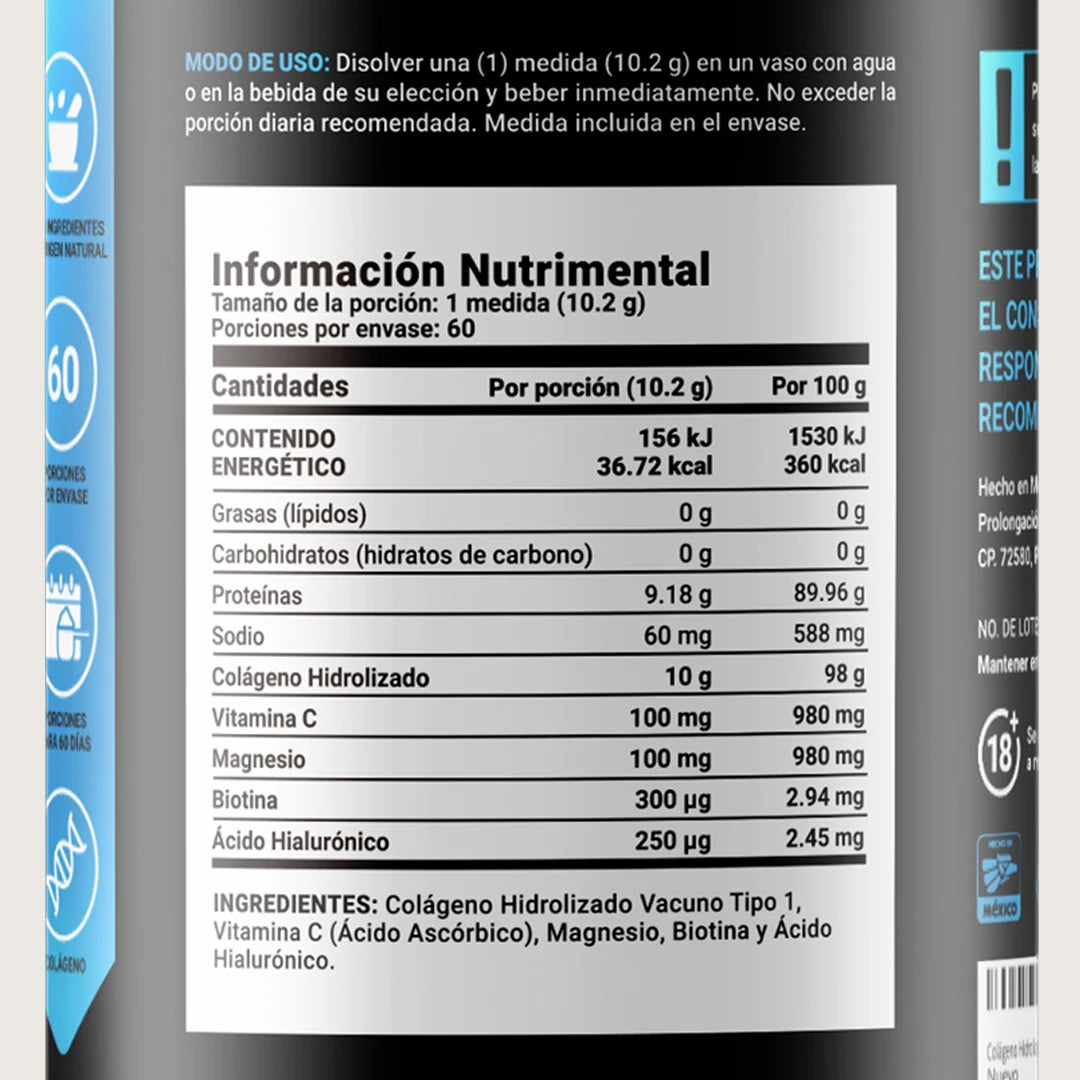 B Life Collagen Powder Blend Mezcla en Polvo con Colágeno y Nutrientes 60 Servicios