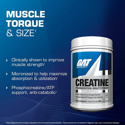 Gat Sport Creatine 300 Gramos 60 Servicios
