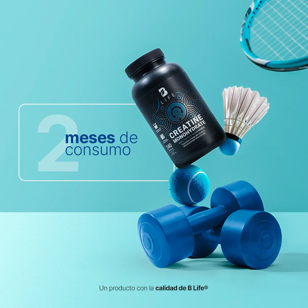 B Life Creatine Monohydrate 240 Capsulas