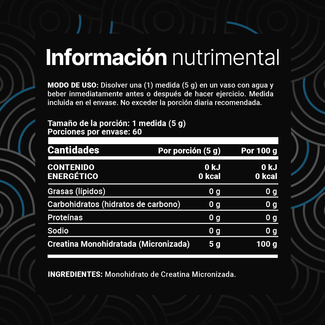 B Life Creatine Monohydrate 300 Gramos 60 Servicios