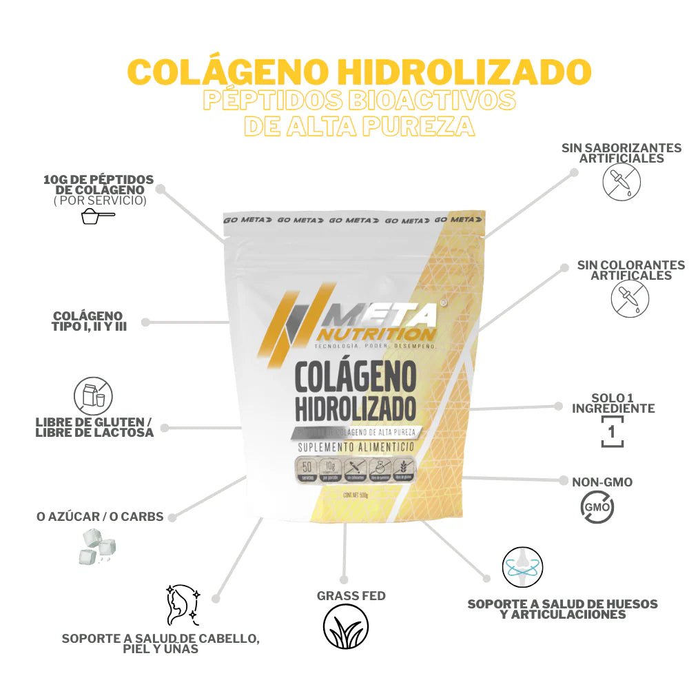 Meta Nutrition Colageno Hidrolizado 50 Servicios