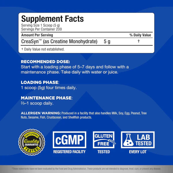 Allmax Creatine Pharmaceutical Grade 1 Kg 200 Servicios