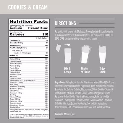 Isopure Zero Carb / Low Carb 3 Lbs