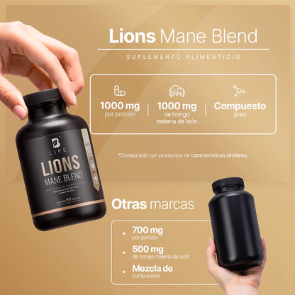 B Life Lions Mane Blend | Hongo de Melena de León 90 Capsulas