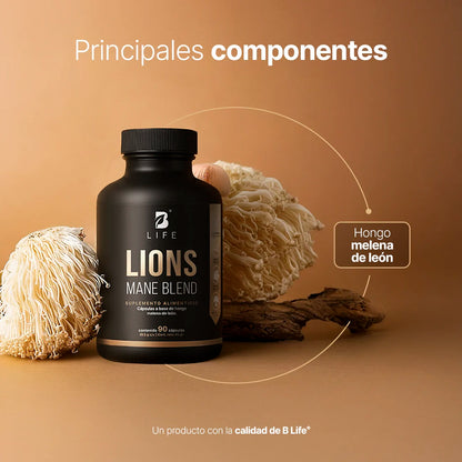 B Life Lions Mane Blend | Hongo de Melena de León 90 Capsulas