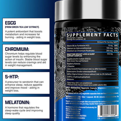 Nutrex Lipo6 Nighttime 30 Capsulas