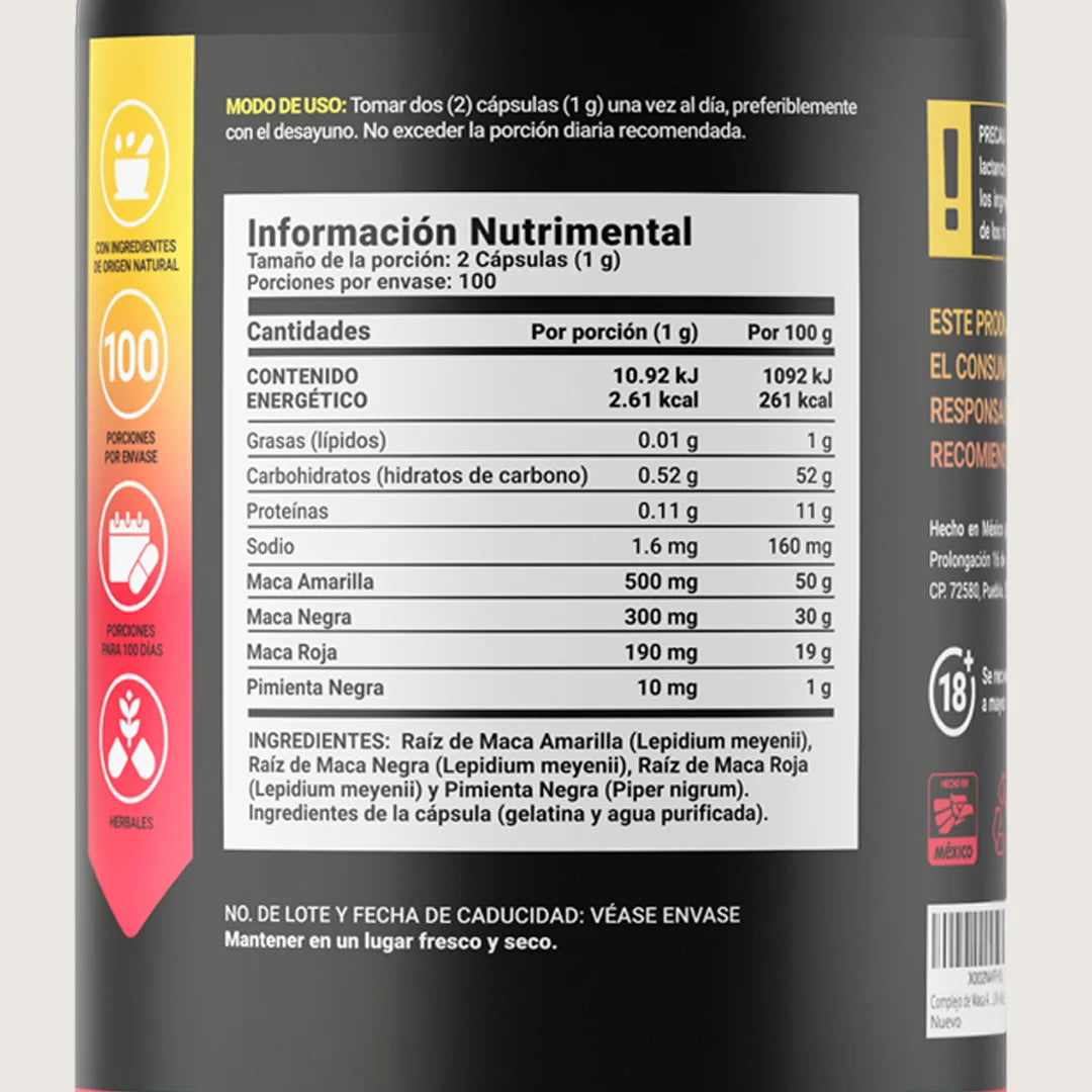 B Life Maca Blend | Raíz de Maca 200 Capsulas