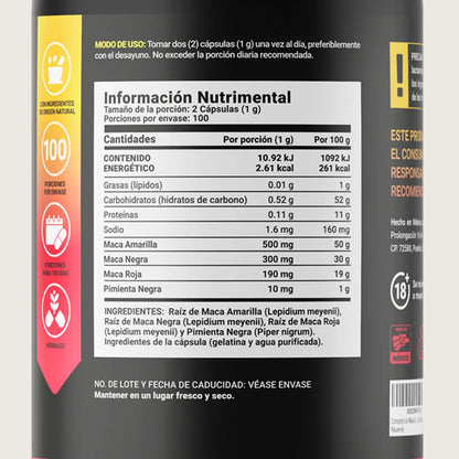 B Life Maca Blend | Raíz de Maca 200 Capsulas