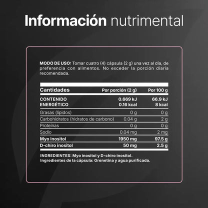 B Life Myo y D-Chiro Inositol Platinum Mezcla de Ratio 40:1 240 Capsulas