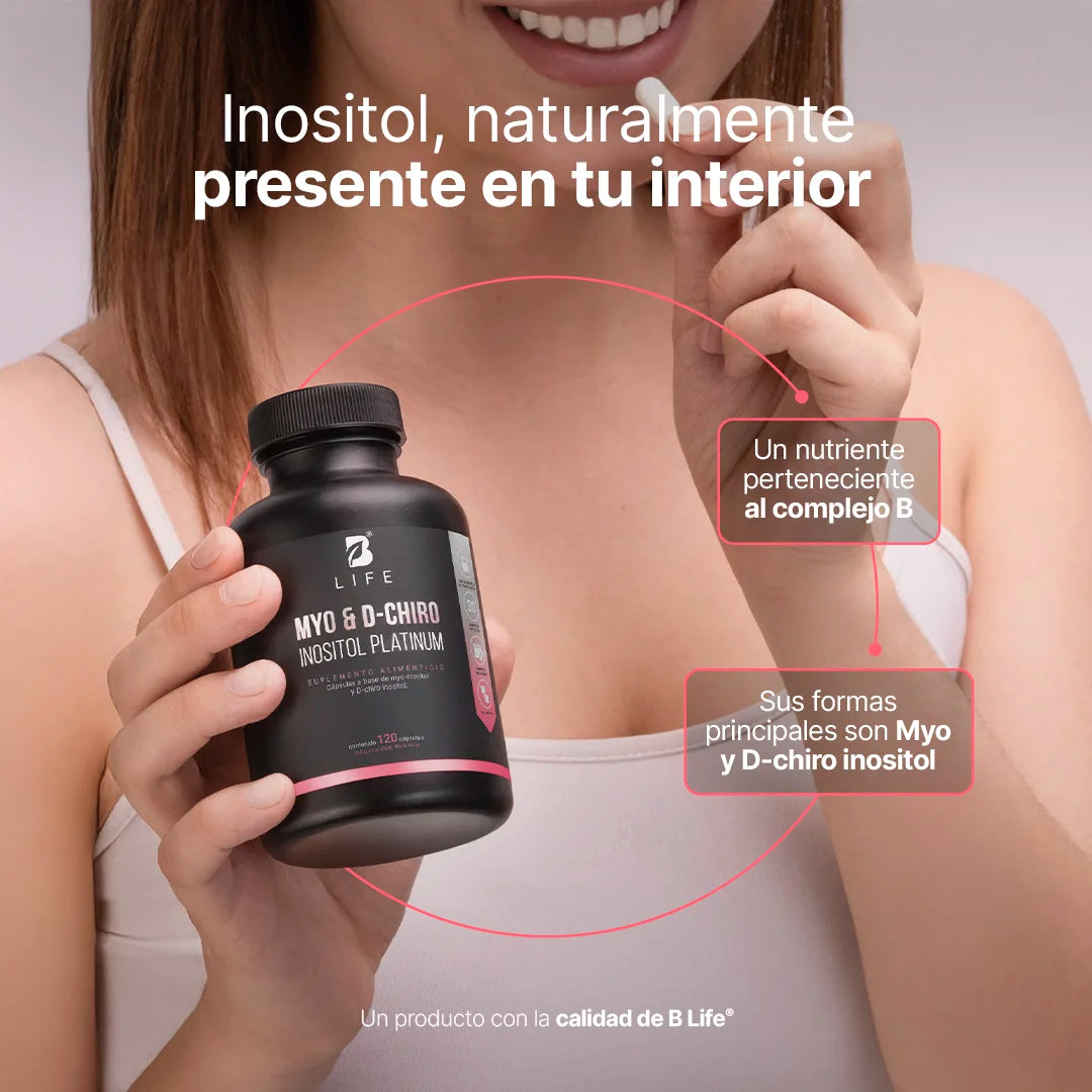 B Life Myo y D-Chiro Inositol Platinum Mezcla de Ratio 40:1 120 Capsulas