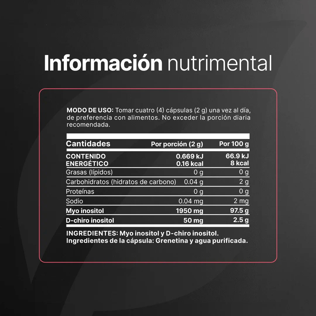 B Life Myo y D-Chiro Inositol Platinum Mezcla de Ratio 40:1 120 Capsulas