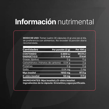 B Life Myo y D-Chiro Inositol Platinum Mezcla de Ratio 40:1 120 Capsulas