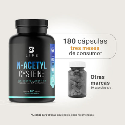 B Life Nac N-Acetyl Cysteine 180 Capsulas