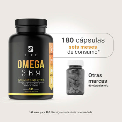 B Life Omega 3-6-9 180 Capsulas