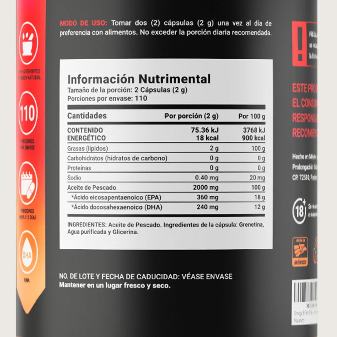 B Life Omega 3 Fish Oil | Omega 3 Aceite de Pescado 220 Capsulas