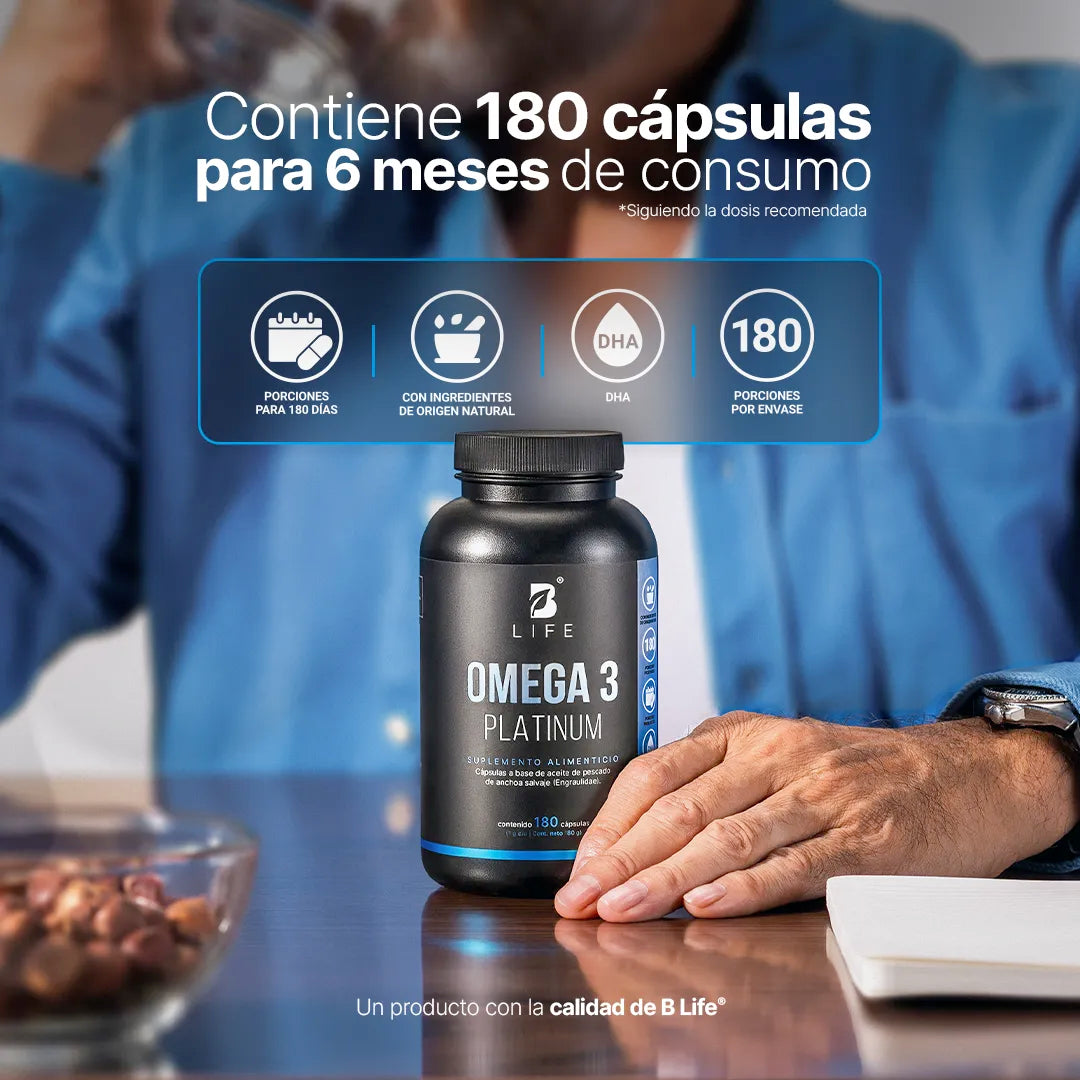 B Life Omega 3 Platinum 180 Capsulas