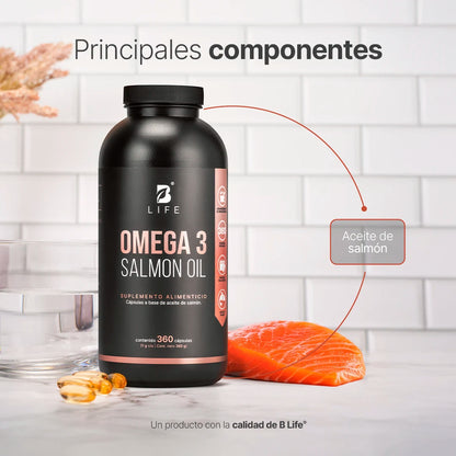 B Life Omega 3 Salmon Oil 360 Capsulas