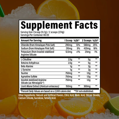 Raw Nutrition Pump Non-Stim 40 Servicios