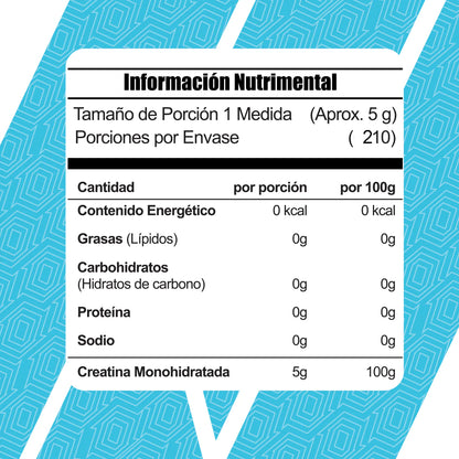 Meta Nutrition Creatine + 1 Kg 210 Servicios