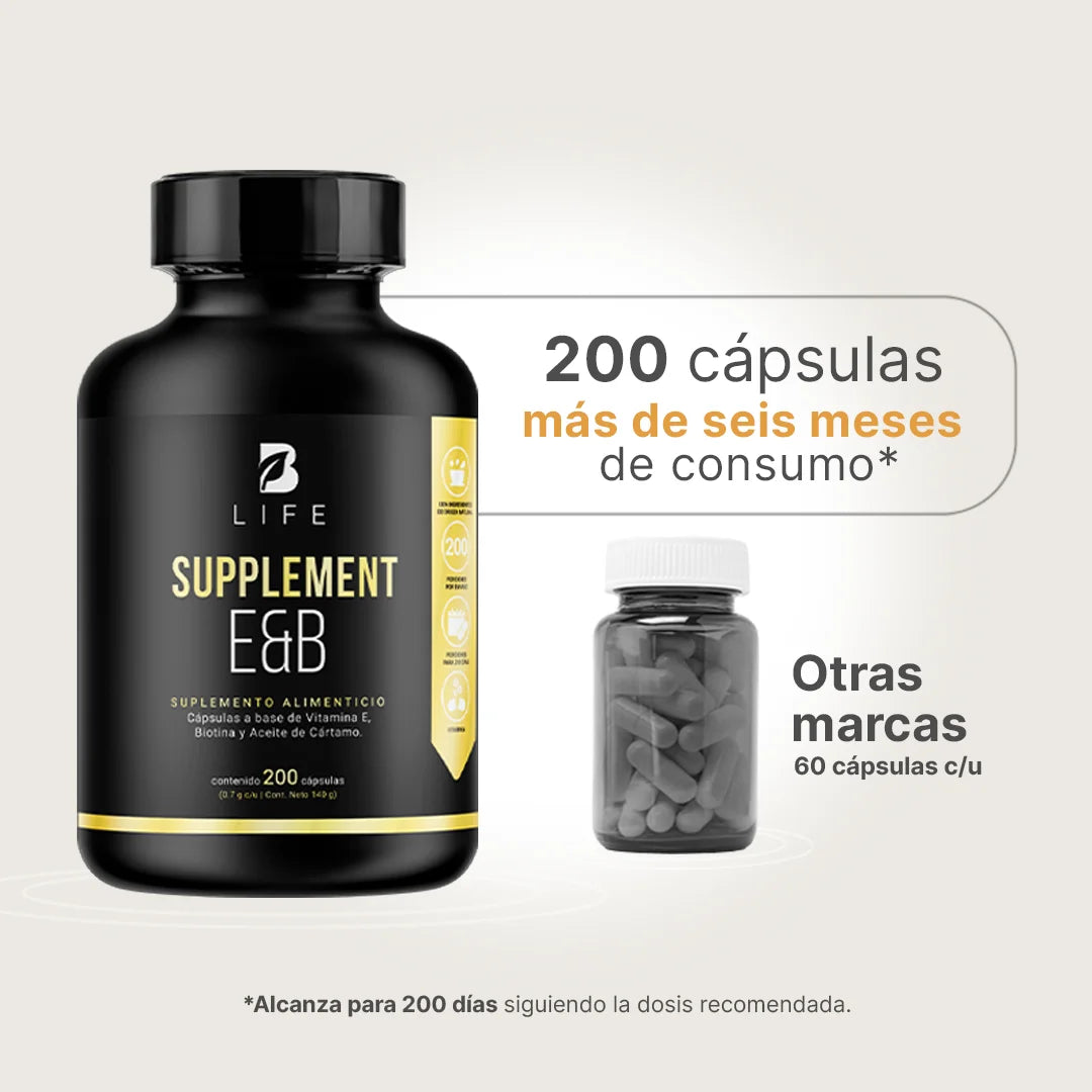 B Life Vitamina E & Biotina 200 Capsulas