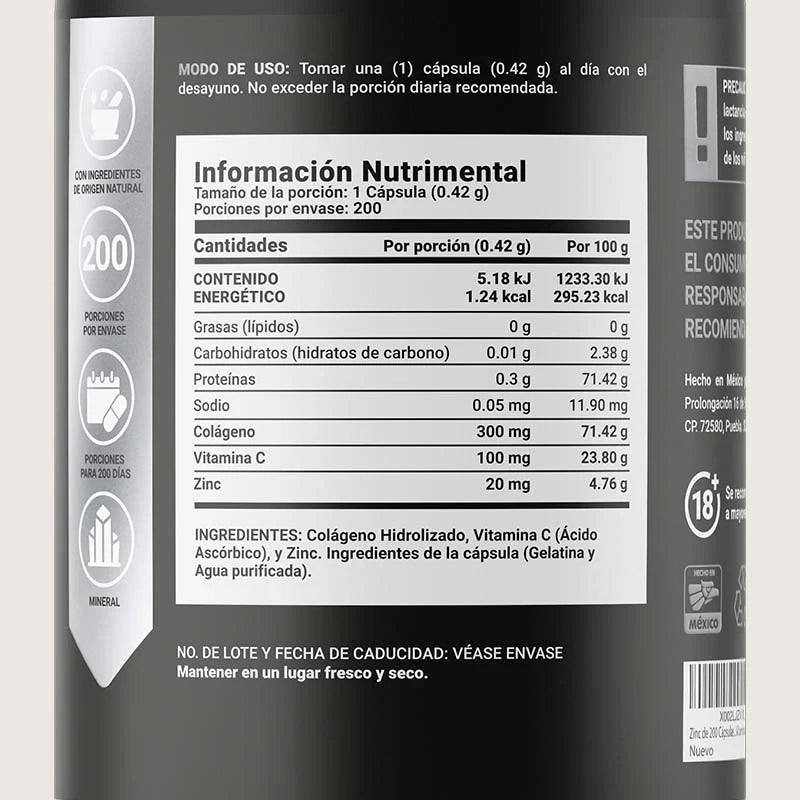 B Life Z Blend Zinc 200 Capsulas