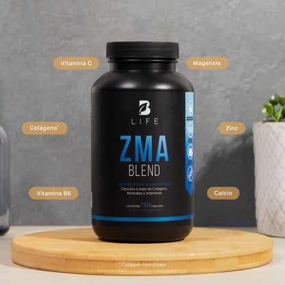 B Life ZMA Blend | Mezcla de Zinc + Vitamina B6 y C 150 Capsulas